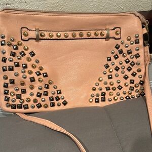 Studded Pink Crossbody Bag